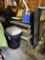 LOT: STEEL STORAGE RACK, BOAT SEAT, CAMP COT, MISC.