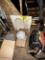 LOT: VANITY SINK & FAUCET, LIGHT FIXTURE