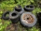 LOT OF 8-ASSORTED SIZE TIRES, TRAILER, UTILITY, AUTOMOBILE