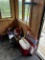 LOT: HAVAHART TRAP, COOLER, BOOTS, MISC. HAND TOOLS, PAINT SUNDRIES