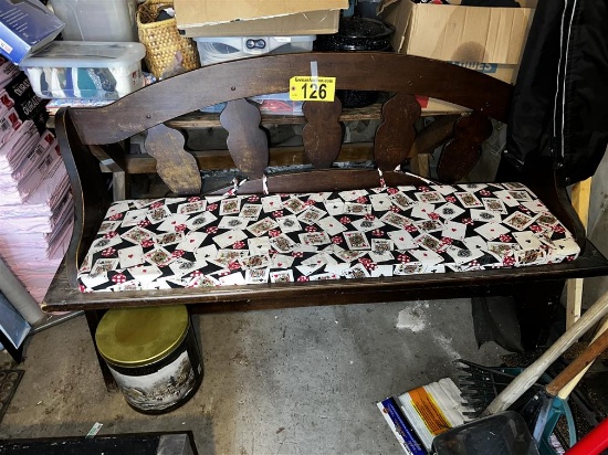TRESTLE TABLE W/ WOODEN BENCH