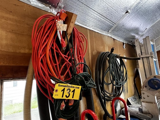 LOT OF ASSORTED HOSE & ELECTRICAL CORDS