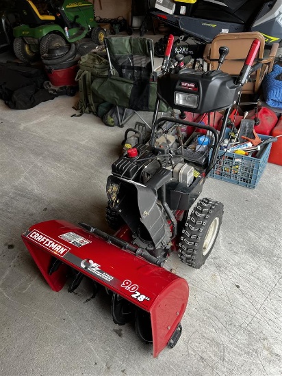 CRAFTSMAN 9.0 28" SNOW BLOWER, EZ-STEER POWER STEERING