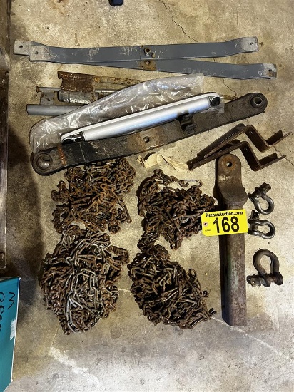 LOT: TIRE CHAINS & TRACTOR/ATV PARTS