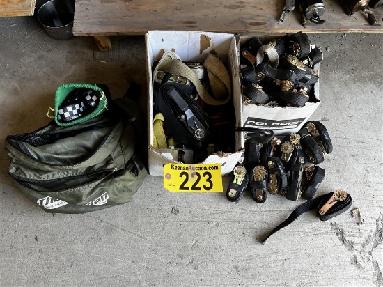 LOT OF ASSORTED TIE DOWNS & RATCHET STRAPS