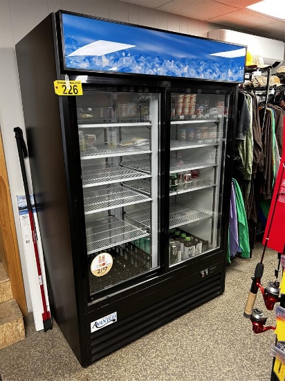 AVANTCO MODEL 178GDS47HCB SLIDING 2-DOOR REFRIGERATED MERCHANDISER
