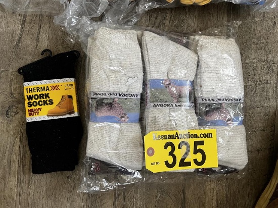 LOT: 13-PAIRS ASSORTED WOOL SOCKS