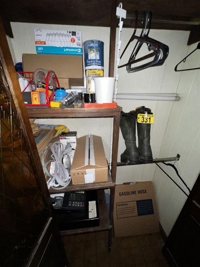 CONTENTS OF CLOSET: