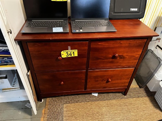4-DRAWER WOODEN FILE CABINET