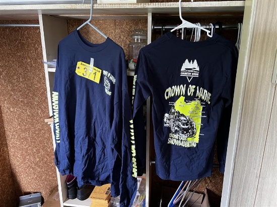 BID PRICE X 35 - (35) CROSS LAKE SNOWMOBILING CROWN OF MAINE LONG SLEEVE SHIRTS, ASSORTED SIZES