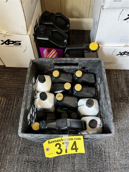 LOT OF ASSORTED ATV & MOTOR MAINTENANCE FLUIDS