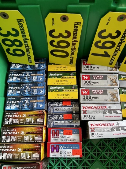 BID PRICE X 7 - (7) BOXES OF 30-30 WINCHESTER ROUNDS, 20-PER BOX: