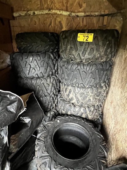 BID PRICE X 15 - (15) ASSORTED ATV TIRES: (14) 29", (1) 26", W/ 1-RIM