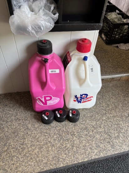 BID PRICE X 2 - (2) VIP RACING 5.5 GAL. FUEL CANS