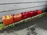 LOT OF 8-ASSORTED FUEL CANS