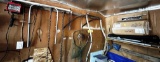 LOT: CRAFTSMAN WORK LIGHT, CHAIN, FISHING NET, 2-SCYTHES