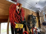 LOT OF ASSORTED HOSE & ELECTRICAL CORDS