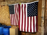 BID PRICE X 2 - (2) AMERICAN FLAGS: 5' X 3', 4' X 6'