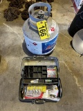LOT: PROPANE TANK & TACKLE BOX