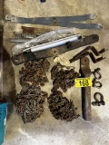 LOT: TIRE CHAINS & TRACTOR/ATV PARTS