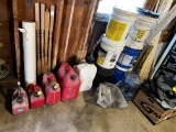 LOT: 5-GAL. PAILS, ASSORTED FUEL CANS