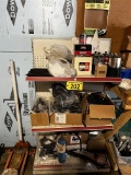 METAL 4-SHELF DISPLAY RACK & CONTENTS: