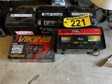 LOT OF 4-BATTERY CORES & 2-CHARGERS: VIKING & CHICAGO ELECTRIC