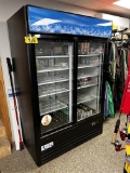 AVANTCO MODEL 178GDS47HCB SLIDING 2-DOOR REFRIGERATED MERCHANDISER