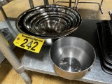 LOT OF 8-ASSORTED S/S MIXING BOWLS