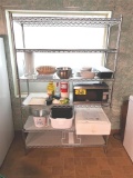 WIRE STORAGE RACK & CONTENTS: