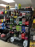LOT: SOFT DRINKS, ENERGY DRINKS & WATER INVENTORY ON 1-STORAGE RACK & IN COOLER