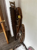 COLLECTIBLE LOT: 2-PAIRS OF SNOW SHOES, CROSS CUT SAW
