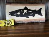 LIVE EDGE STEEL FISH SIGN