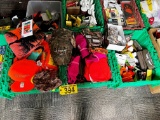 LOT: 3-TOTES OF ASSORTED HUNTING GEAR, GAME CALLS, DETERGENTS, APPAREL