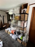 WIRE STORAGE RACK & CONTENTS: ASSORTED PAPER PRODUCTS