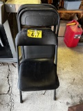 LOT OF 4-PADDED FOLDING CHAIRS