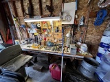 CONTENTS ON WORK BENCH & ON WALL: