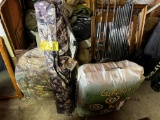 LOT: CAMO OUTHOUSE, BLIND, ARCHERY TARGET
