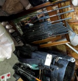 LOT: TOP ELITE GOLF BAG, SET OF TSI IRONS & WOODS, CART CADDY