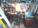 CONTENTS ON WORK BENCH & ON WALL:
