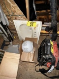 LOT: VANITY SINK & FAUCET, LIGHT FIXTURE