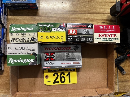 BID PRICE X 6 - (6) BOXES OF REMINGTON & WINCHESTER 20-GA. SHELLS: