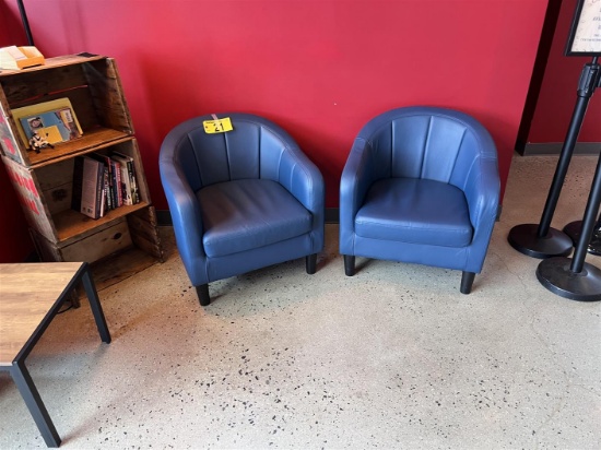 $BID PRICE X 2 - (2) BARREL BACK SIDE CHAIRS