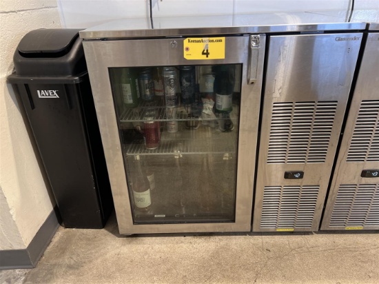 2023 GLASTENDER SINGLE DOOR GLASS REACH-IN BACK BAR BOTTLE COOLER