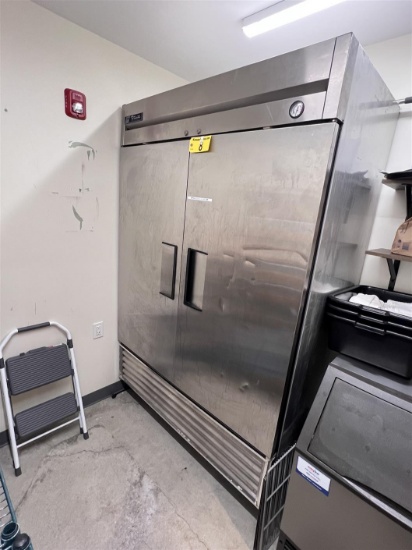 1997 TRUE T-49 2-DOOR REFRIGERATOR, NEEDS COMPRESSOR, S/S