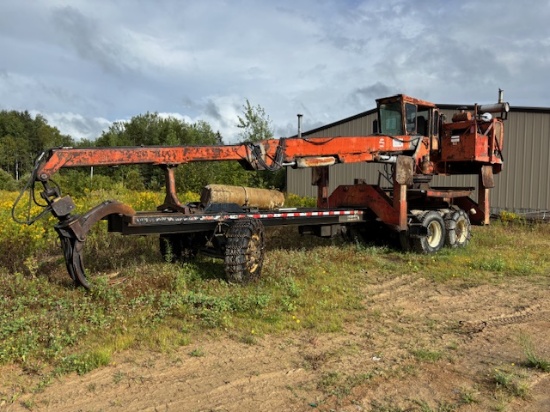 HOOD 24000 SELF-PROPELLED LOG LOADER W/ GRAPPLE, DIESEL, 7,306 HOURS