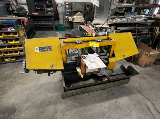 W.F. WELLS & SONS L-9 HORIZONTAL METAL CUTTING BAND SAW