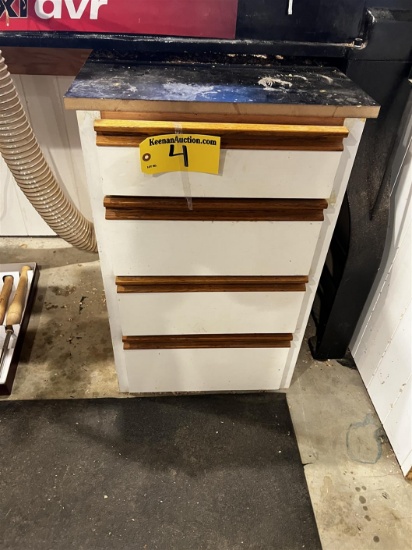 4-DRAWER CABINET & CONTENTS: