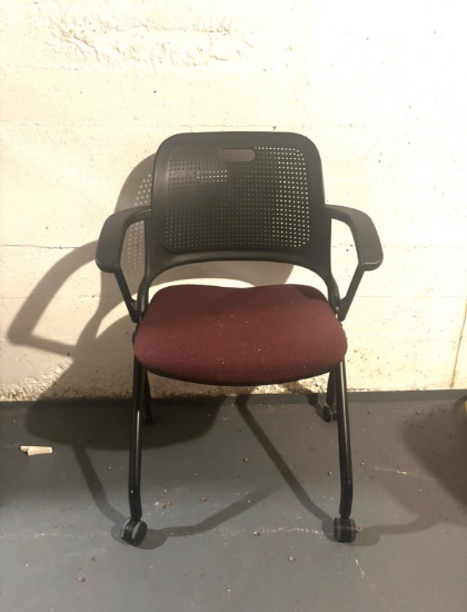 SIDE ARM CHAIR W/ CASTERS