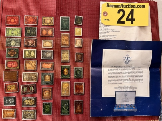 1981 METROPOLITAN COLLECTION 39-ENAMELED STERLING SILVER INGOTS